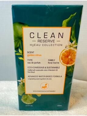 Clean Reserve H2EAU Golden Citrus Eau de Parfum – 3.4 fl oz – New & Sealed